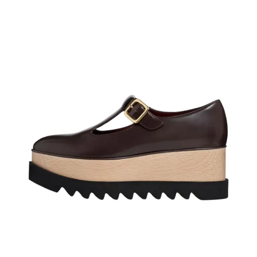 Stella McCartney Sneak Elyse Платформа Туфли Мэри Джейн 7 см Женские Умбра