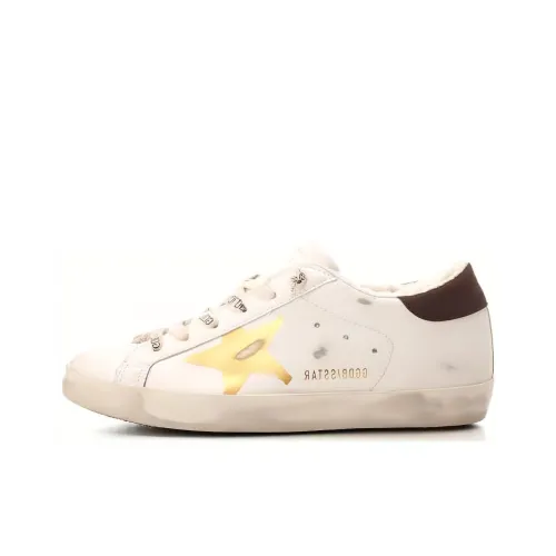 Golden Goose Супер Звезда Скейтборд Кроссовки Низкие Белый Золото Женские
