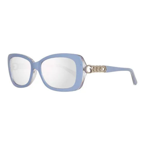 GUESS Пластик Стекло Бабочка Солнцезащитные очки Женские Синий