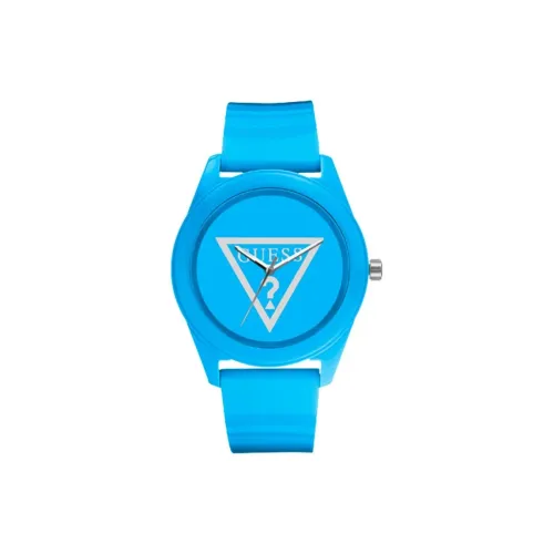 GUESS Наручные часы Кварцевый механизм Кожаный ремешок 40 мм Синий циферблат Женские часы