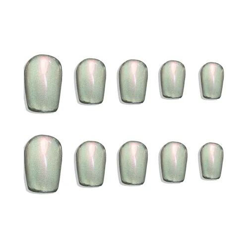 Goodbye Day Текущий Свет Жемчужная раковина Ручной Короткий Броня False Nail Короткий LADDER 16мм