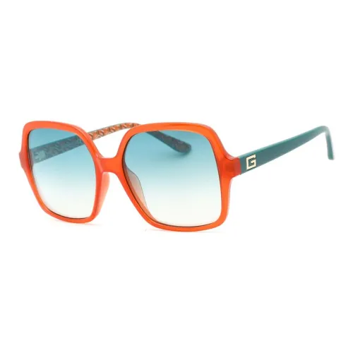 GUESS Пластик Квадратные Солнцезащитные очки Женские Апельсин