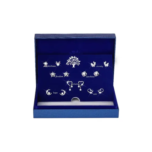 HANYUDIE 999 Fine Серебряный Ухо Заклепки Серьги-гвоздики Женские Изысканная шкатулка Бестия Подарок на день рождения Предметы