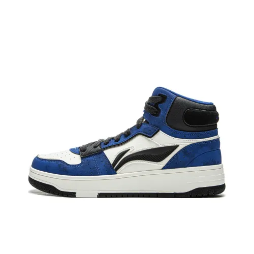 LINING Tianji SOFT HI Нескользящий Легкий MID Топ Скейтборд Кроссовки Мужские Белый Синий Черный