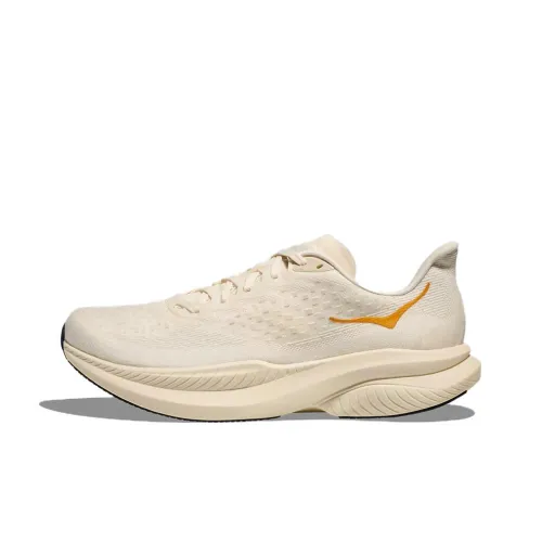 HOKA ONE ONE MACH 6 Противоскользящие Устойчивые к истиранию Низкий Топ Беговые кроссовки Мужские Бежевые