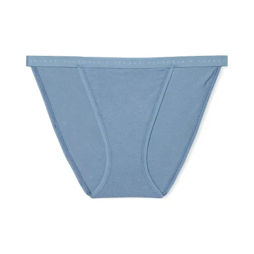 Victoria's Secret Эластичный хлопок STRING Бикини Panty Выцветший деним нижнее белье женское 1 упаковка синий