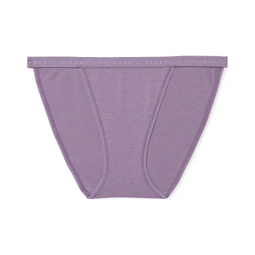 Victoria's Secret Эластичный хлопок STRING Бикини Panty Frozen Сливовый Нижнее белье Женские 1 Pack Фиолетовый