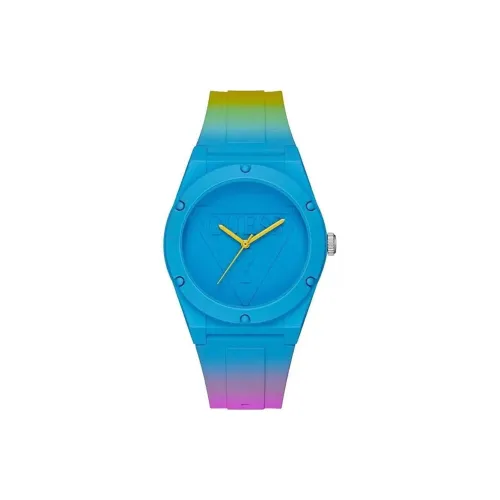 GUESS Women's Watch Кварцевый механизм силиконовый ремешок 41 мм синий циферблат