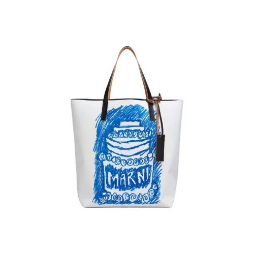 Marni ПУ (полиуретан) Тоут Сумка Сумка для покупок Сумка Женская Синяя