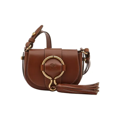 Il Bisonte Кожа Седло Сумка Сумка через плечо Женская Шоколад