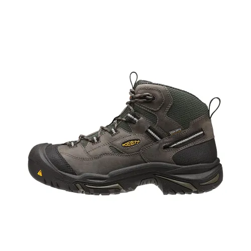 KEEN UTILITY BRADDOCK MID WP Противоскользящий Водонепроницаемый MID Топ Уличная обувь Мужская Умбра