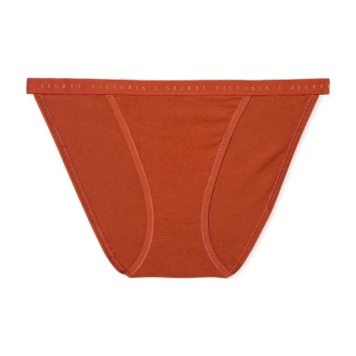Victoria's Secret Эластичный хлопок STRING Бикини Пантика Цвет имбирного печенья Нижнее белье Женские 1 упаковка Апельсин