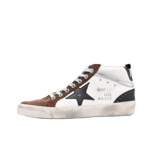 Golden Goose Mid Star High Топ Стильные Скейтбординги Женские Многоцветный Потертый