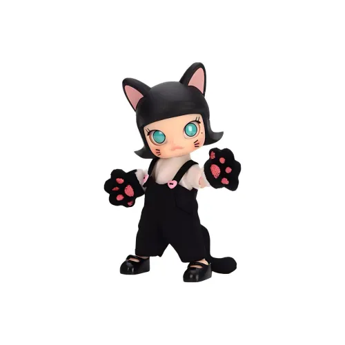 POP MART Молли Little Черная Кошка Little Розовая Кошка Куклы BJD 21 см