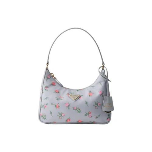 PRADA RE Edition Переработанный Нейлон Сумка через плечо Мини Женский Жемчужно-Серый