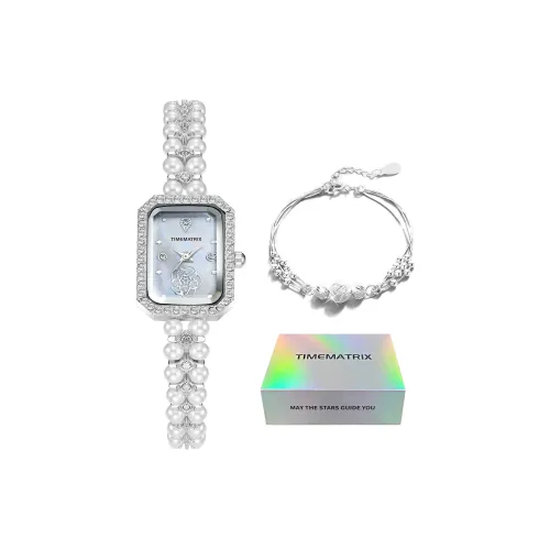 TIMEMATRIX Европейские US Часы с 12 Mark THREE Ручные Механические Часы Кварцевый Механизм Сплав Ремешок Белый Циферблат