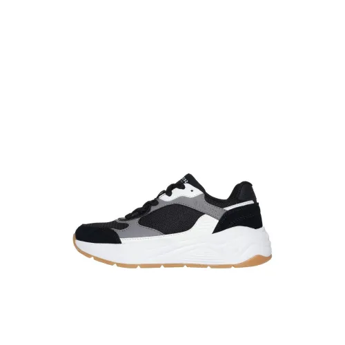 Skechers Kids Nova Jogger Chroma Классический Противоскользящий Устойчивый к истиранию Низкий Топ Детская Беговая Обувь Черный Белый Kids