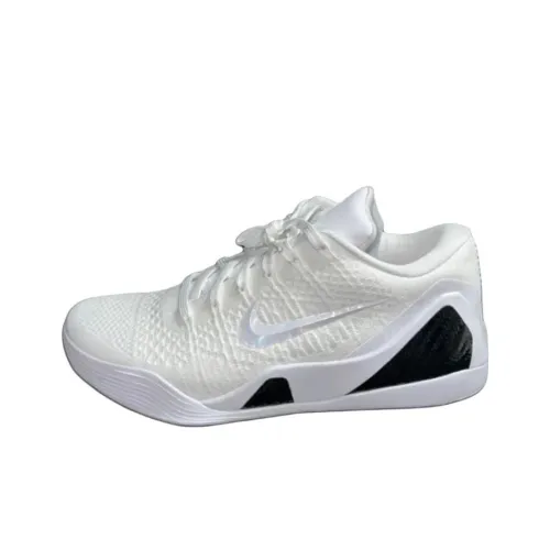 Nike Kobe 9 EM 'HALO' Устойчивые к истиранию Низкие Баскетбольные кроссовки Мужские Белые