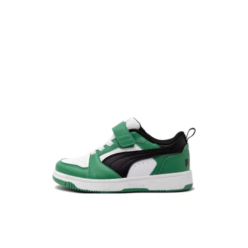 PUMA Rebound v6 Anti KICK Низкий Топ Детские Скейтбординги Зеленый Детский