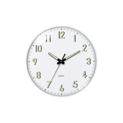 Nolros Кварцевый механизм Стена Часы Ночной свет Стена Часы Для Гостиной Кварцевый Тихие Часы Унисекс Белый циферблат