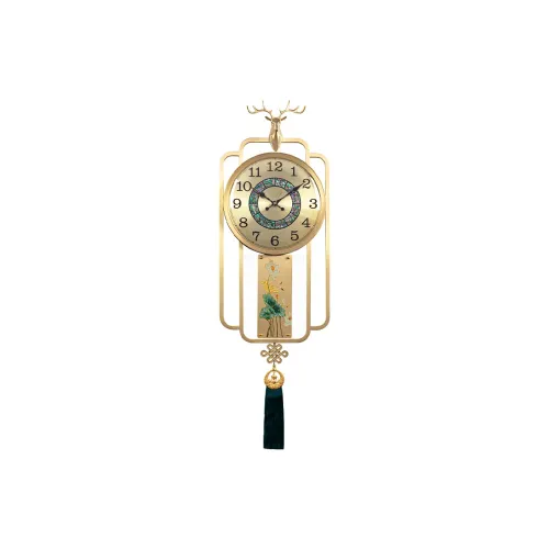 HENSE Кварцевый механизм Эмаль And Смола Baking Украшение Гостиная Часы Золотой циферблат Унисекс Кварцевые Часы HW2061