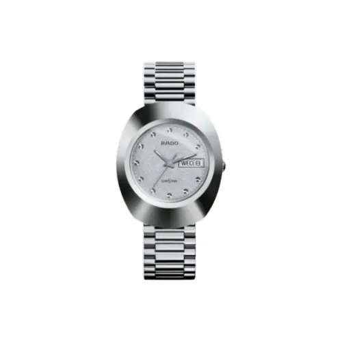 RADO Inaugural Series Кварцевый механизм Женские часы 35,1 мм Серый циферблат Корпус из нержавеющей стали Ремешок из нержавеющей стали