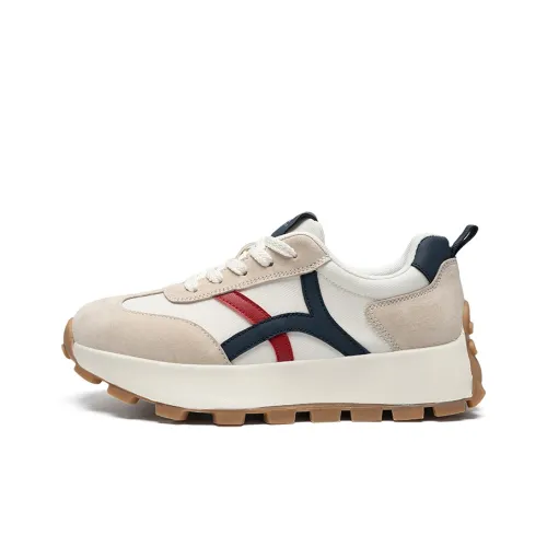 ZHR Низкий Топ Casual Женский Бежевый Синий