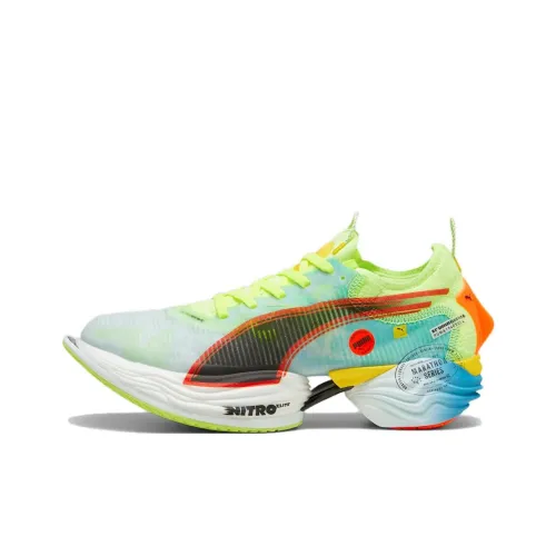 PUMA Fast R Nitro Elite 2 Беговые кроссовки Низкий топ Nitro Синий Сода Яблоко Speed Синий Мужской