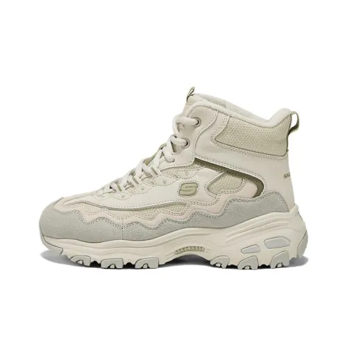 Skechers D'LITES 1,0 Устойчивые к истиранию высокие топы Повседневная обувь Женская Тауповая