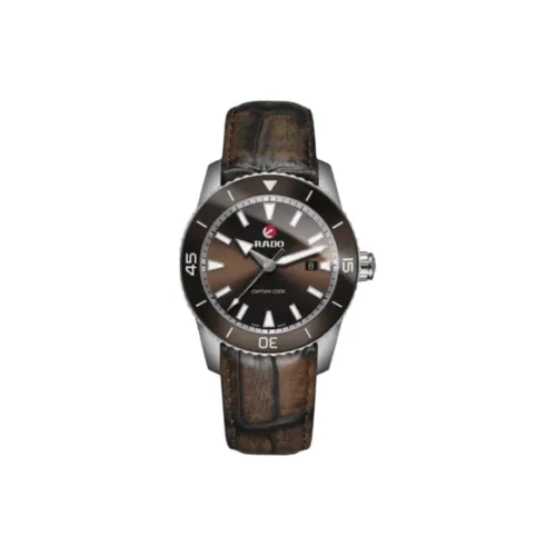 RADO Автоматический Механический Механизм Мужские Часы Captain Cook Collection 45 мм Коричневый
