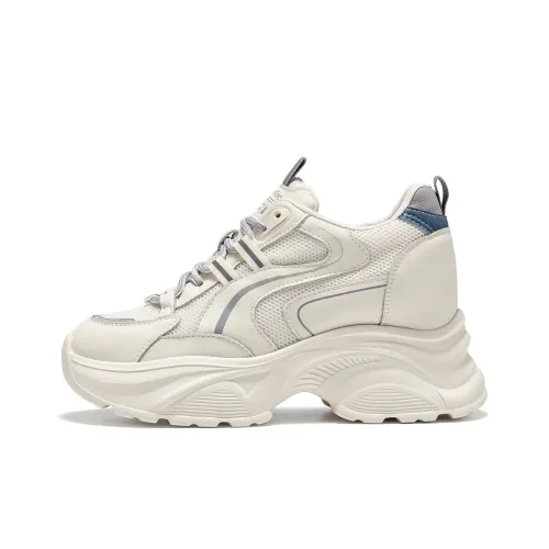 Spider King Low Топ Толстая подошва Кроссовки Женские Серые