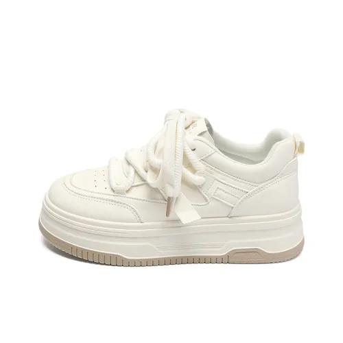 ZHR Износостойкий и Легкий Низкий Топ Скейтборд Кроссовки Женские Бежевые