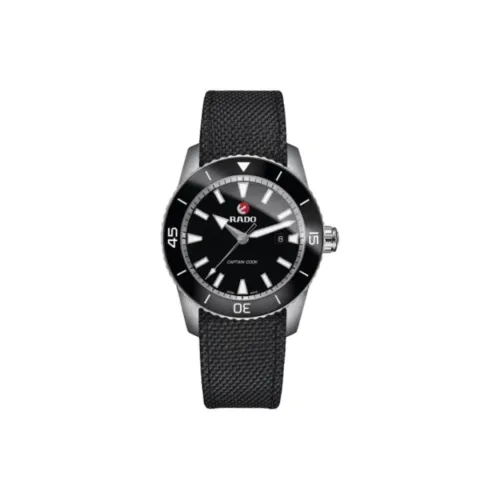 RADO Автоматический Механический Механизм Мужские Часы Captain Cook Collection 45 мм Черные