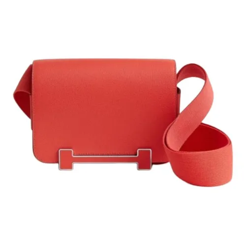 HERMES Geta Evercolor Телячья кожа Деревянные Сандалии Сумка Сумка через плечо Сумка на плечо Женская Апельсин