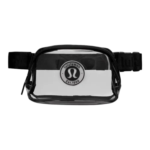 lululemon Водонепроницаемый материал одно плечо через плечо сумка-бананка стандартный унисекс черный