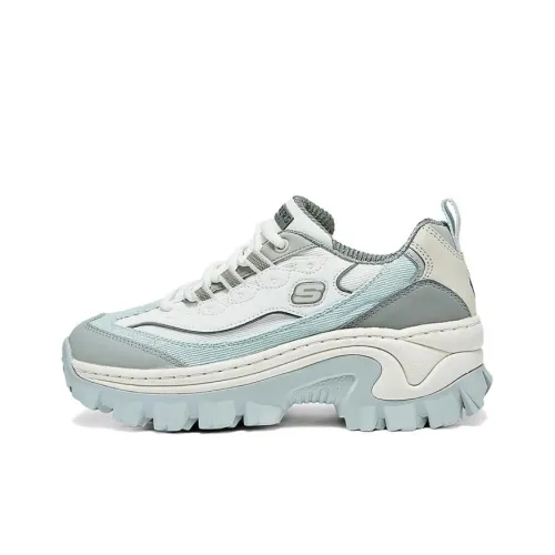 Skechers HI Ryze Мед Торт Обувь Устойчивая к истиранию Увеличение Высоты Низкий Топ Телесный Верх Кроссовки Женские Серый Синий