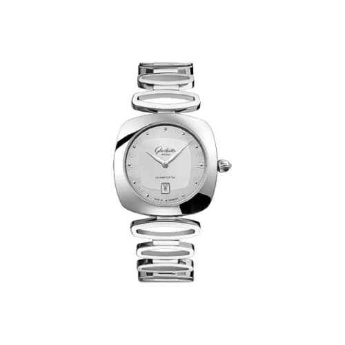 GLASHUTTE ORIGINAL Кварцевый механизм Женские часы 31 мм Белый циферблат Корпус из нержавеющей стали Ремешок из нержавеющей стали