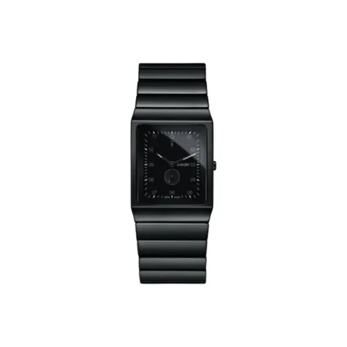 RADO Complete Ceramic Collection Кварцевый механизм Мужские часы Часы 30*41,7 мм Черный циферблат Керамика Корпус часов