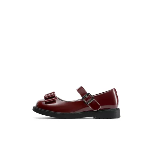 TARANIS Устойчивая к истиранию низкая детская кожаная обувь бордового цвета для малышей