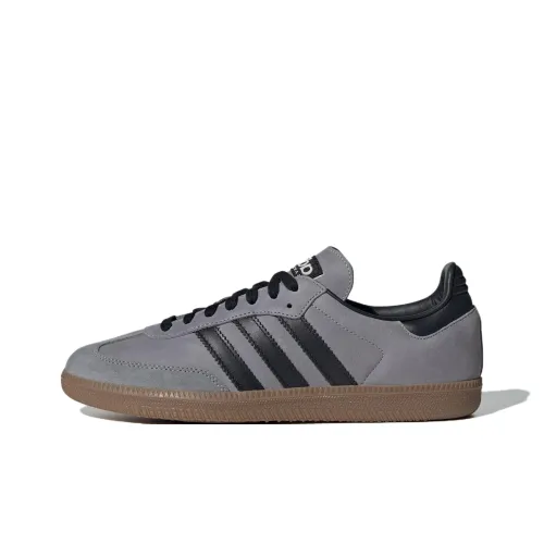 Adidas SAMBA OG Скейтборд Кроссовки Низкие Верх Светлый Серебристый/Черный/Песочный Коричневый Унисекс