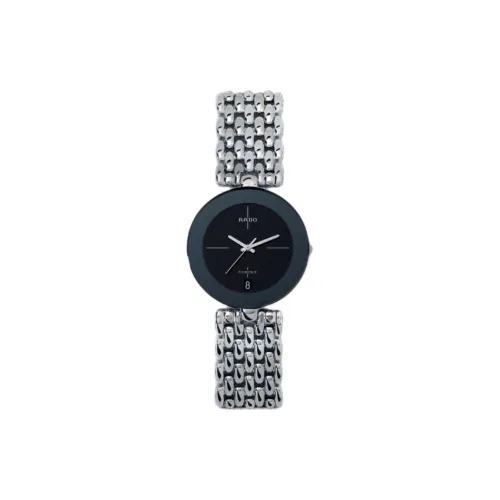 RADO Florence Collection Кварцевый механизм Женские часы 35 мм Черный циферблат Корпус из нержавеющей стали Ремешок из нержавеющей стали