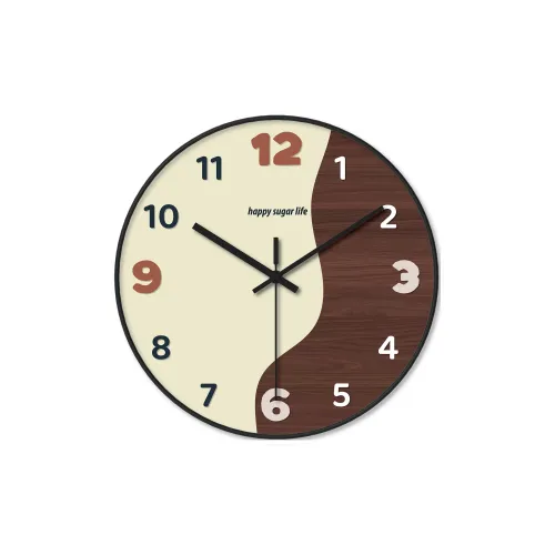 WEESHI Механизм часов с плавным ходом секундной стрелки винтажный Dual многоцветный креативный настенные часы унисекс кофейный