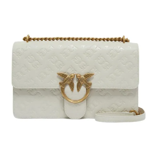 PINKO Love Bag Коровья кожа Сумка через плечо Женская Белая