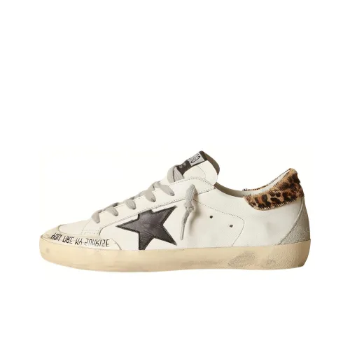 Golden Goose Супер Звезда Стильные Скейтбординги Женские Белые Потертые