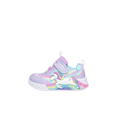 Skechers Kids S Lights Slip-Resistant Abrasion-Resistant Low-Top Обувь для малышей Синий Фиолетовый Infant и Toddler