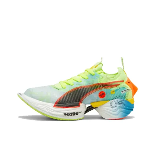 PUMA Fast R Nitro Elite 2 Беговые кроссовки Низкий топ Синий/Белый Женские