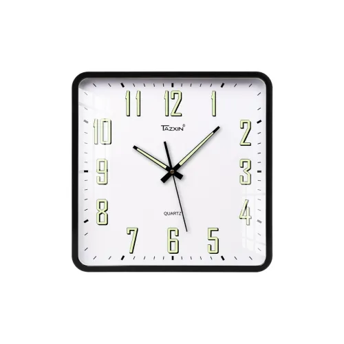 Nolros Кварцевый механизм Квадратный настенный часы для гостиной тихий будильник унисекс с белым циферблатом