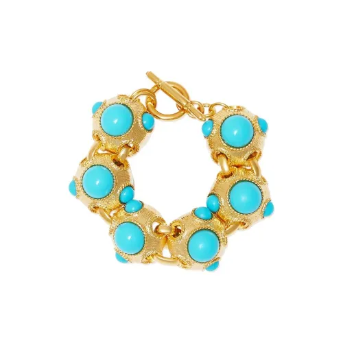 KENNETH JAY LANE Кованый Золотой Браслеты Женские Бирюзовый