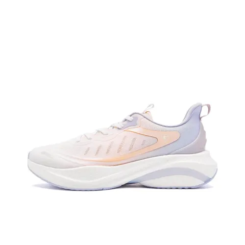 QIAODAN Slip-resistant Abrasion-resistant Low Top Casual Running Shoes Women's White Purple QIAODAN Противоскользящий Устойчивый к истиранию Низкий Топ Повседневные Беговые Кроссовки Женские Белый Фиолетовый