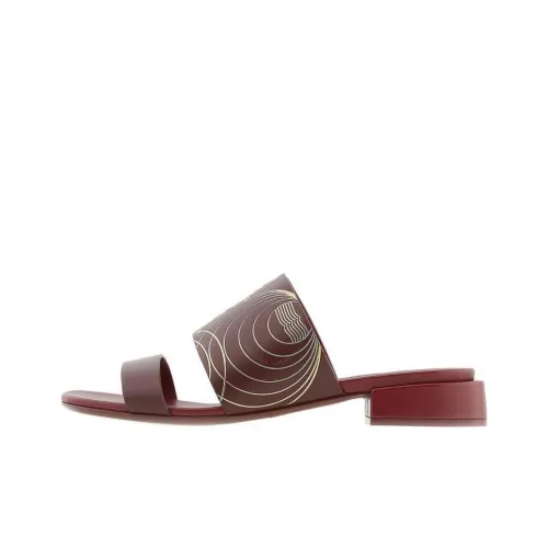 Burberry Слипоны Женские Красный Коричневый